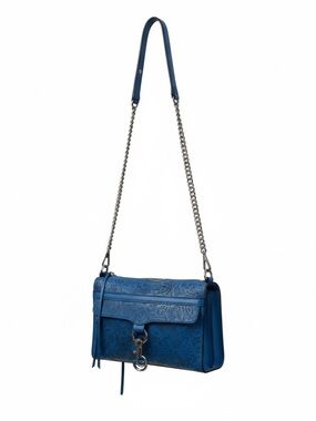 Rebecca Minkoff Laser CutBlue Cobalt Blue Leather Crossbody Bag